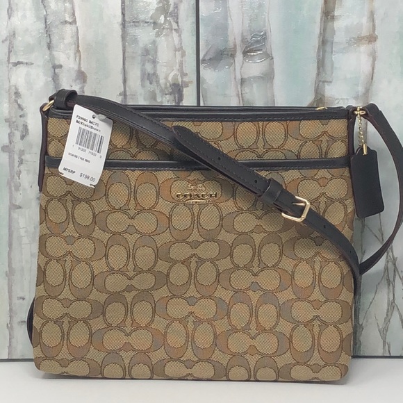 Coach Handbags - NWT coach outline signature zip crossbody